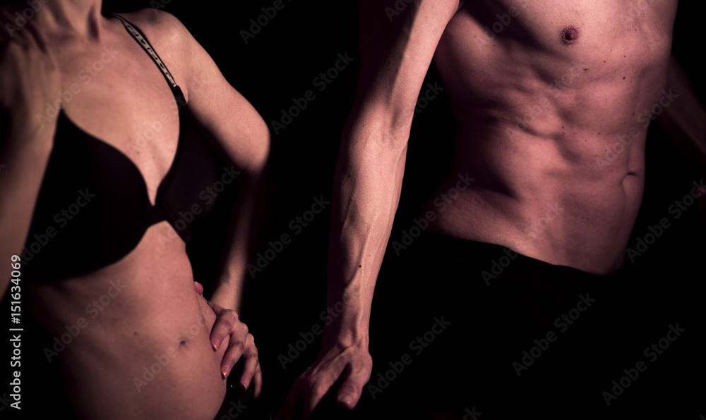 Sexy slim nude couple Sexy slim nude couple
