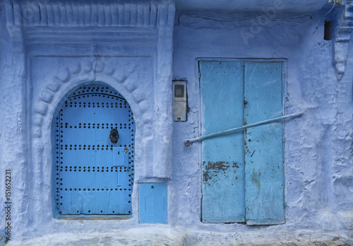 CHEFCHAOUEN, MOROCCO - FEBRUARY 19, 2017: The beautiful blue medina of Chefchaouen in Morocco © LAURA