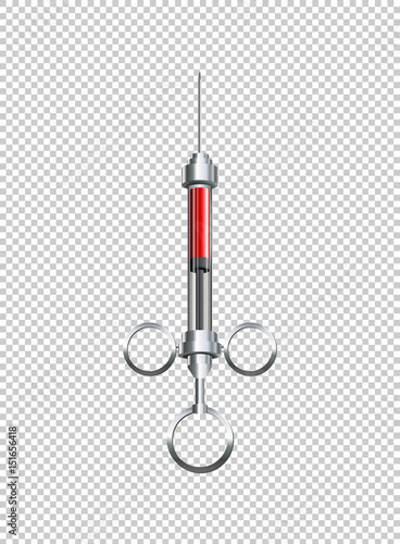 Needle with red blood inside © blueringmedia