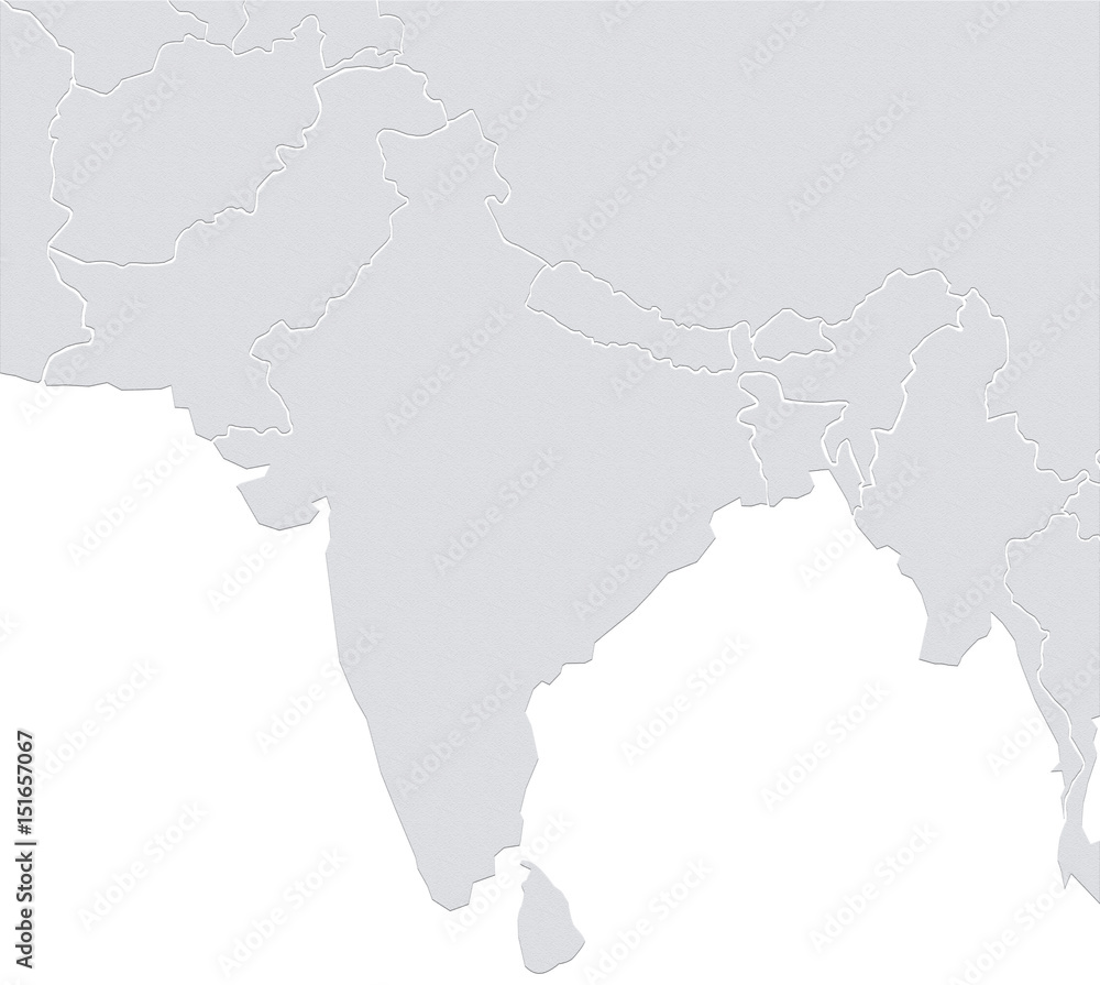 Fototapeta premium South Asia Map
