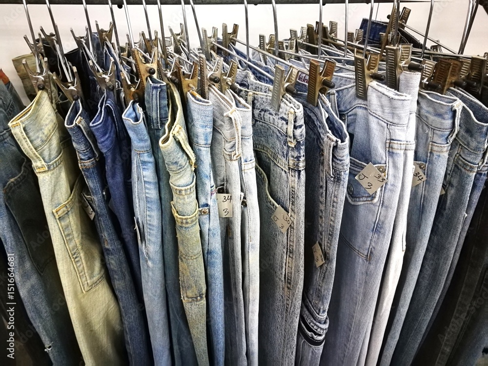 Fototapeta premium The Secondhand clothes in the market