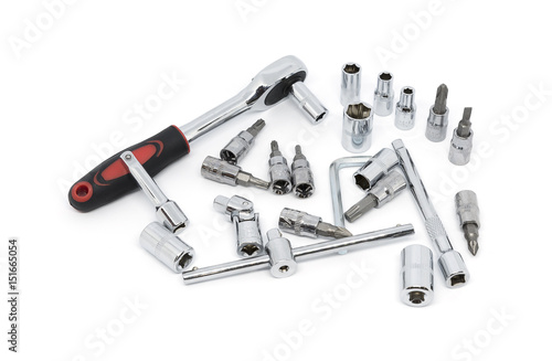 Blog wrench and Screwdriver blocks isolated