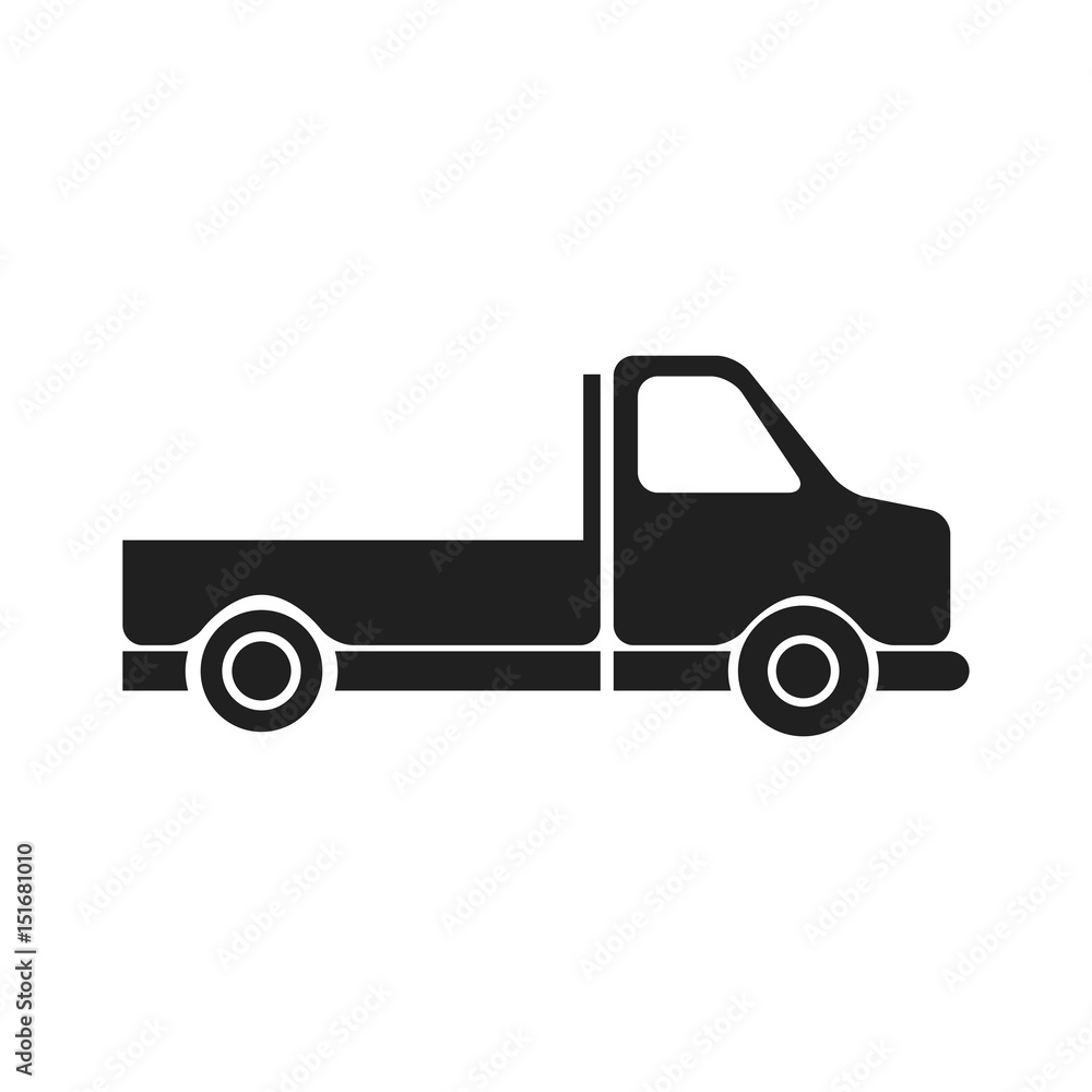 pick-up truck classic truck cargo transport line vector illustration pick-up truck classic truck cargo transport line vector illustration