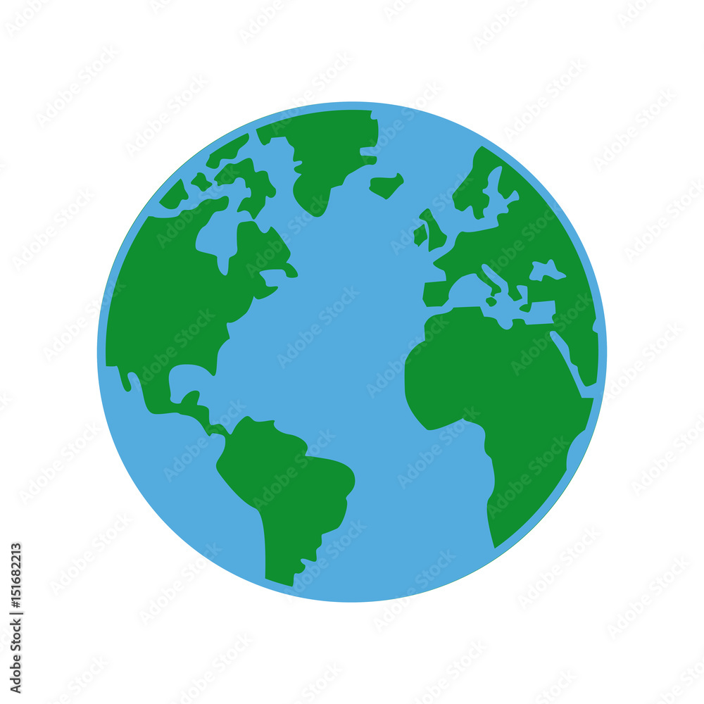 earth globe. 3d world planet. concept of route, landmark, adventure, explore, travel. vector illustration.
