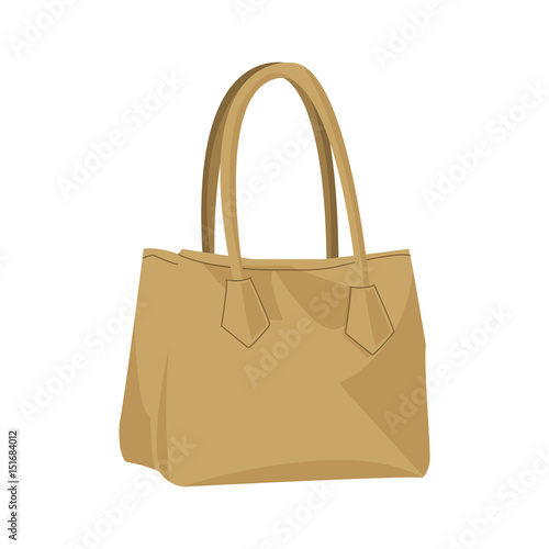 beige fashion female woman purse handbag isolated on white background