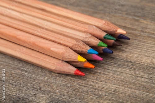 Pencils on the desk.