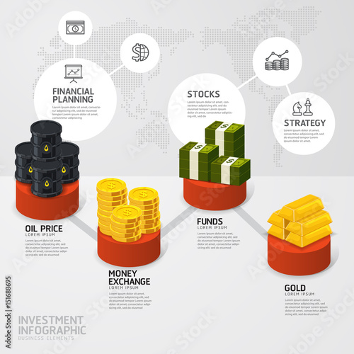 Business investment funds concept infographic step to successful,vector illustration