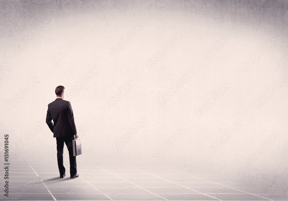 Fototapeta premium Business person standing in empty space