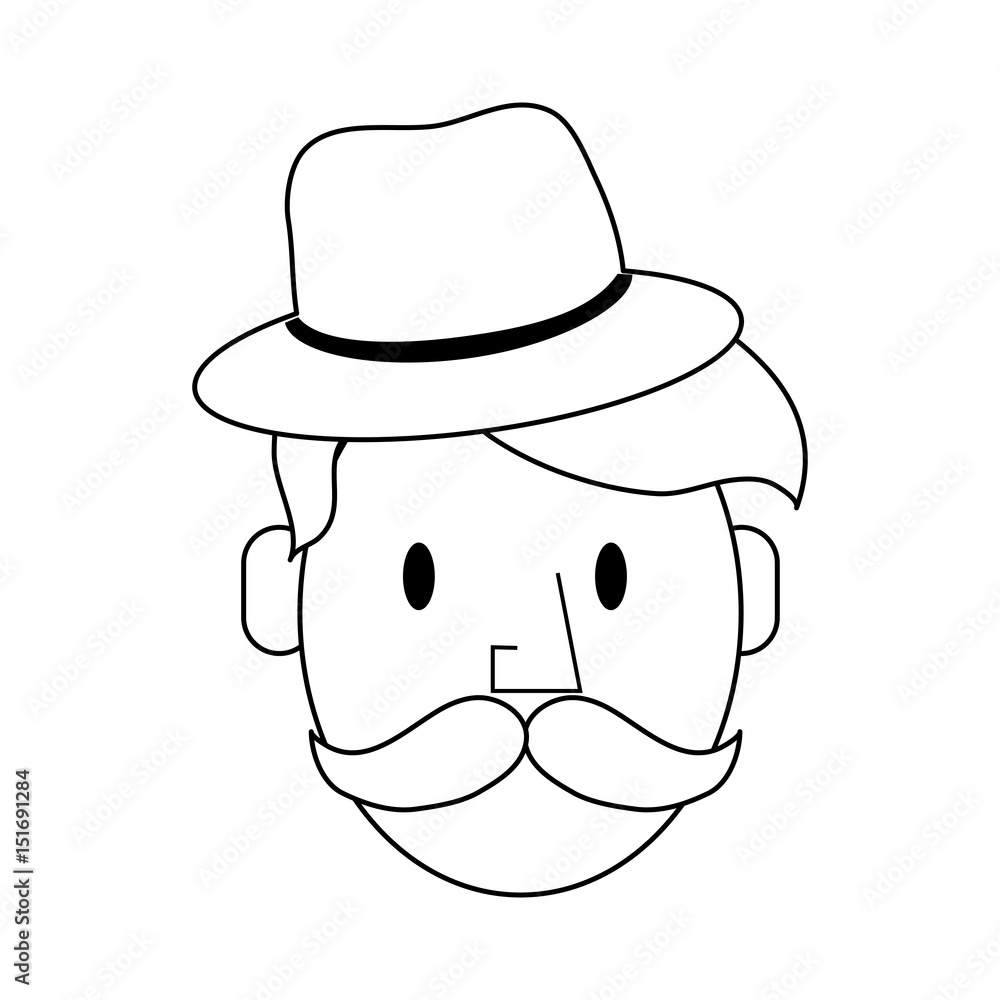 hipster man character icon image vector illustration design hipster man character icon image vector illustration design