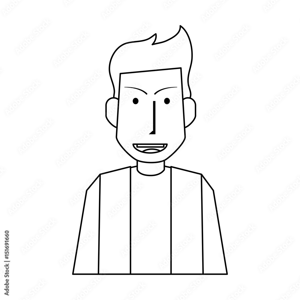 man portrait icon image vector illustration design 