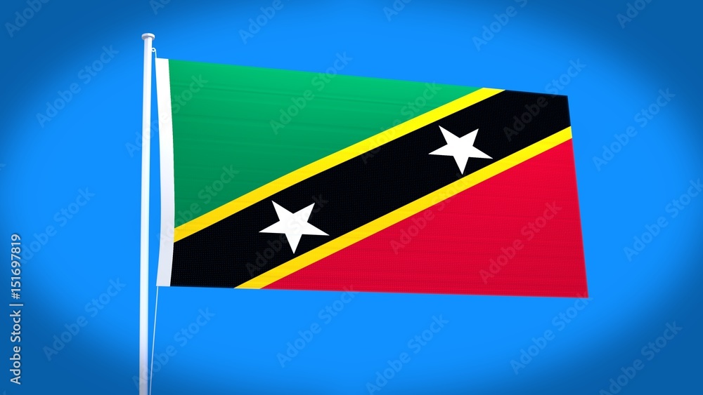 the national flag of Saint christopher and nevis the national flag of Saint christopher and nevis