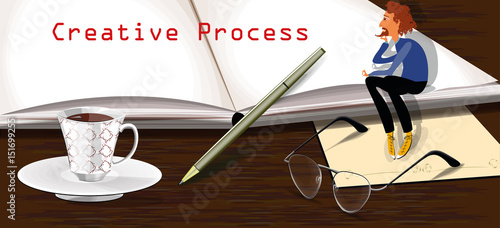 vector illustration of the creative process 