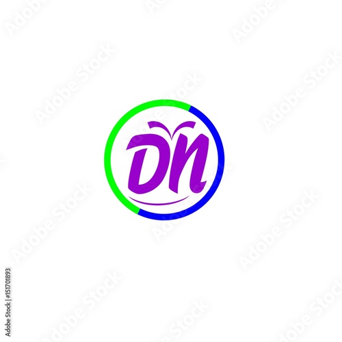 letter Dn logo vector