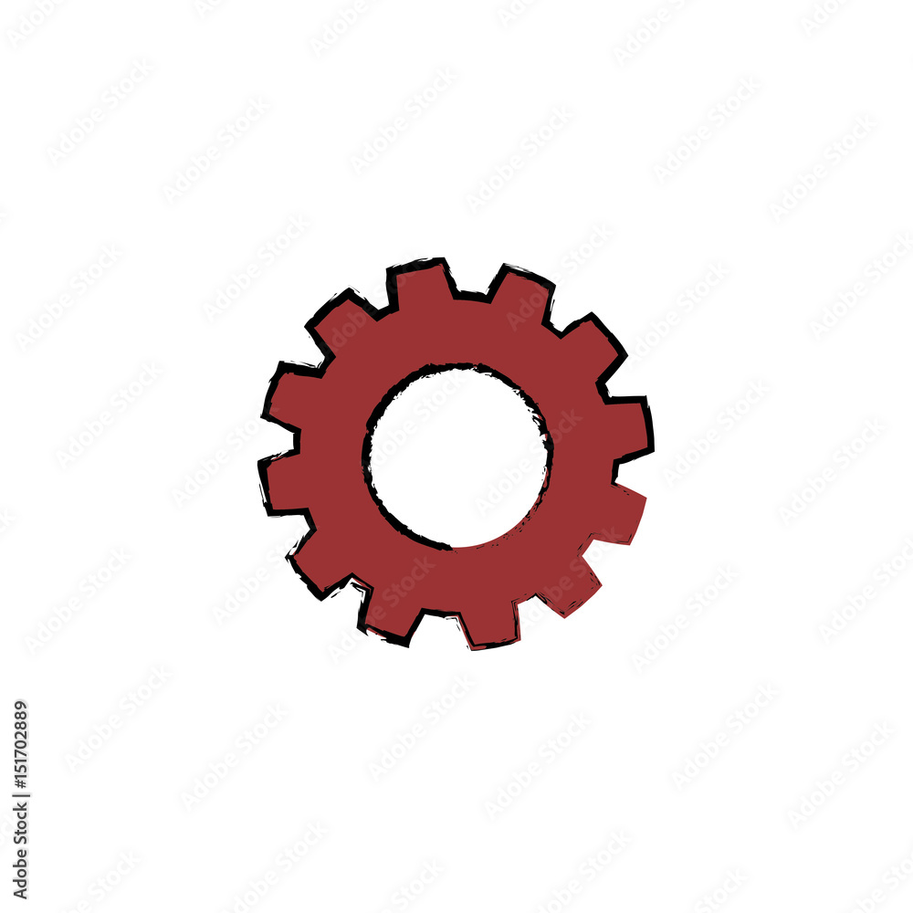 Gear machinery piece icon vector illustration graphic design Gear machinery piece icon vector illustration graphic design