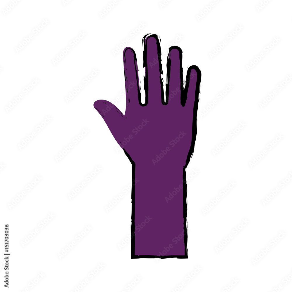 Hand up symbol icon vector illustration graphic design