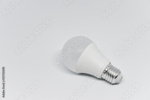 LED bulb on the white background