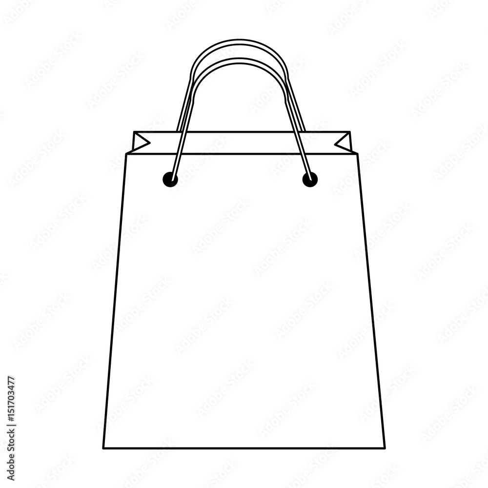 shopping bag icon image vector illustration design single black line shopping bag icon image vector illustration design single black line