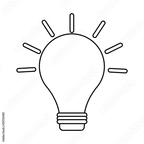 regular lightbulb icon image vector illustration design single black line