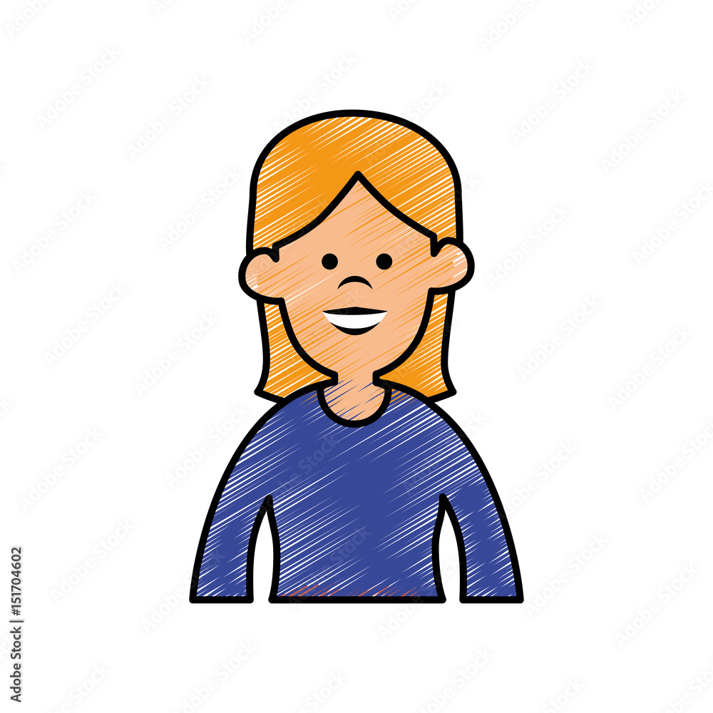 Young woman profile icon vector illustration graphic design Young woman profile icon vector illustration graphic design