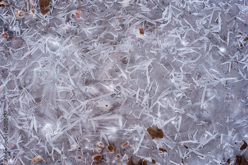 Texture of ice surface
