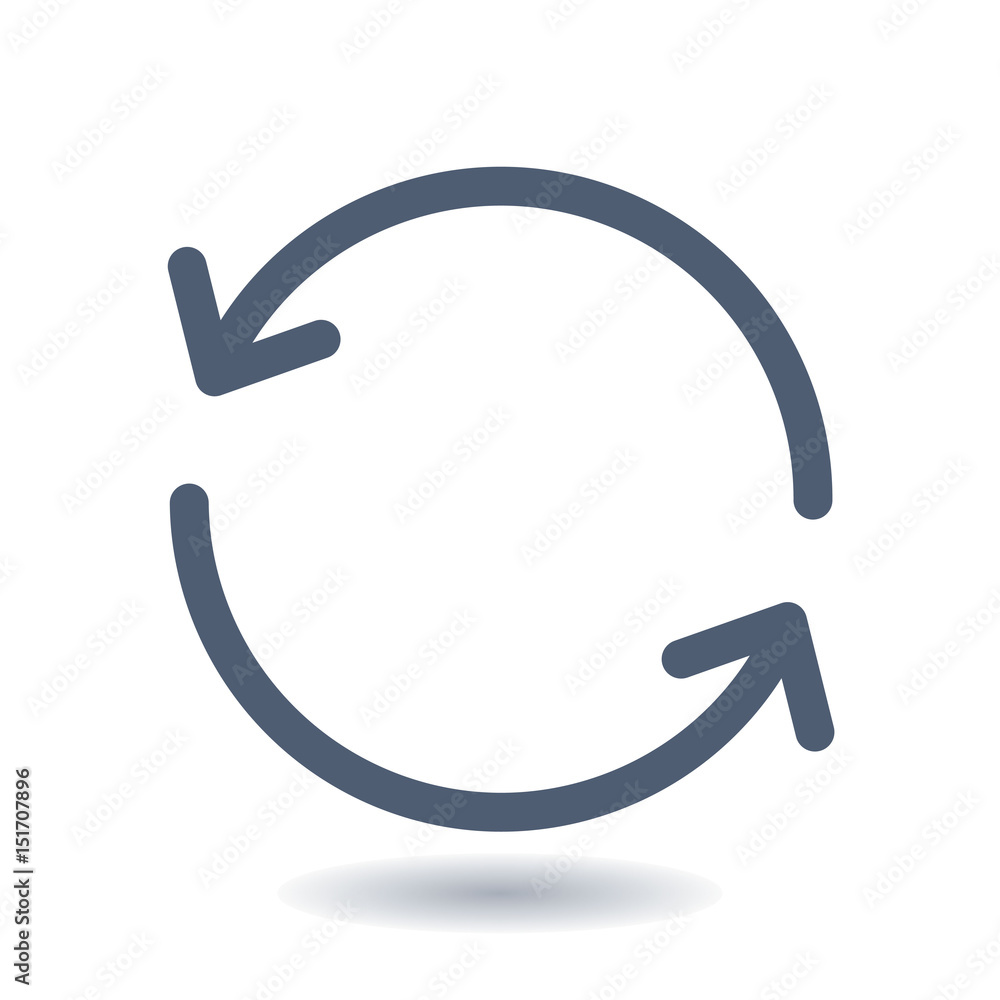 Ciircular arrow sign vector icon. Flat design style. Ciircular arrow sign vector icon. Flat design style.