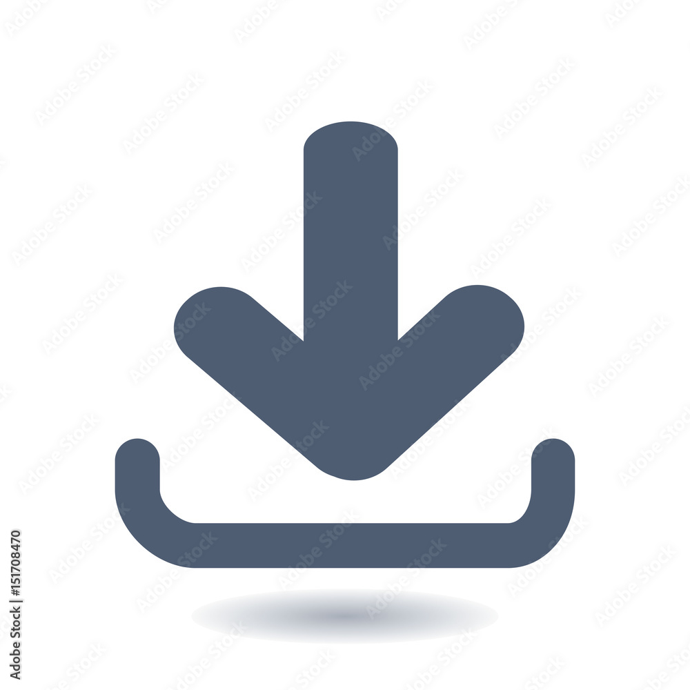 Download icon. Upload button. Flat design style. Download icon. Upload button. Flat design style.