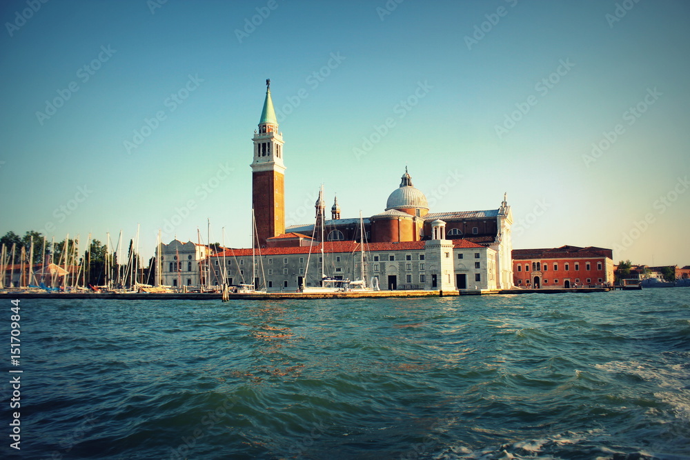 The church and monastery at San Giorgio Maggiore in the lagoon of Venice The church and monastery at San Giorgio Maggiore in the lagoon of Venice