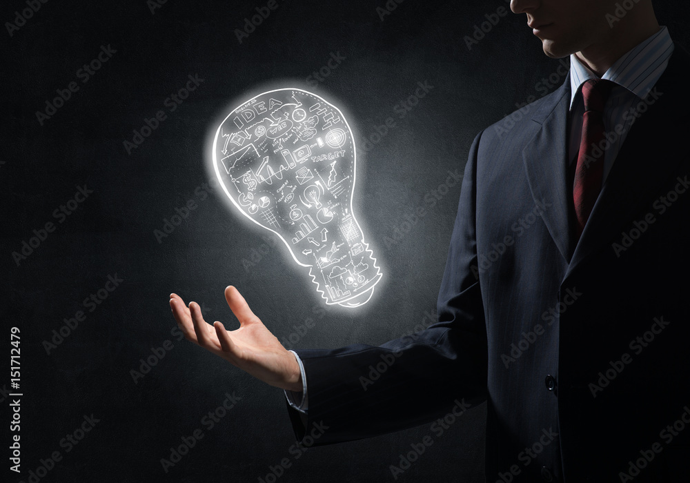 Bright idea for success achieving Bright idea for success achieving