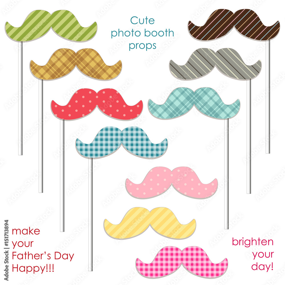 Cute photo booth props to make your Father's Day really happy Stock ...
