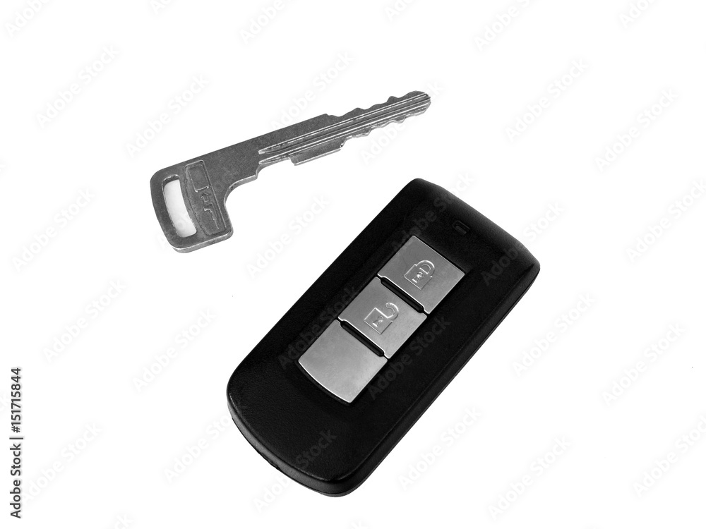 Car remote control on white background Car remote control on white background