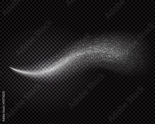Water spray effect, cosmetic white fog