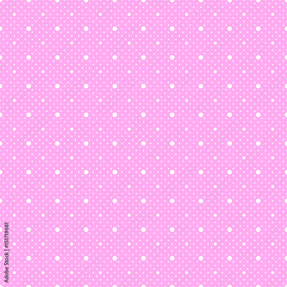 Pink #Seamless vector polka dot pattern