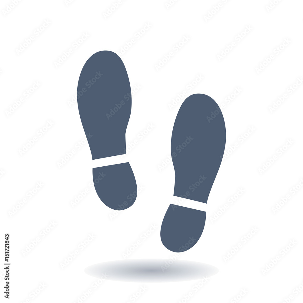 Black Imprint soles shoes icon. Flat design style. Black Imprint soles shoes icon. Flat design style.