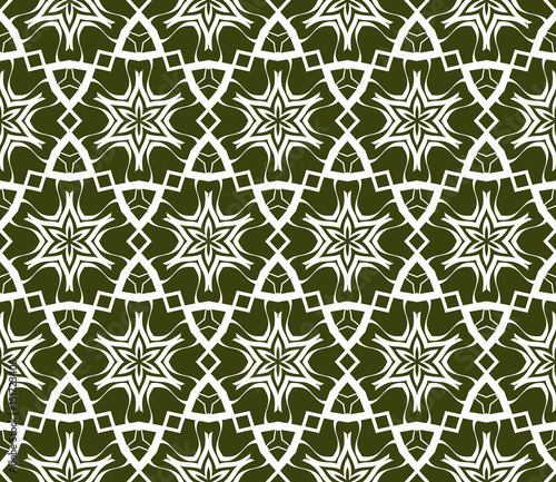 floral creative geometric ornament. Seamless vector illustration