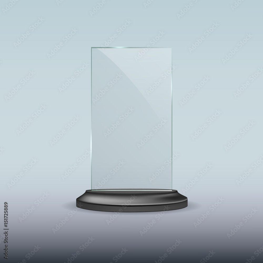 Glass award template. Vector illustration. Stock Vector Adobe Stock