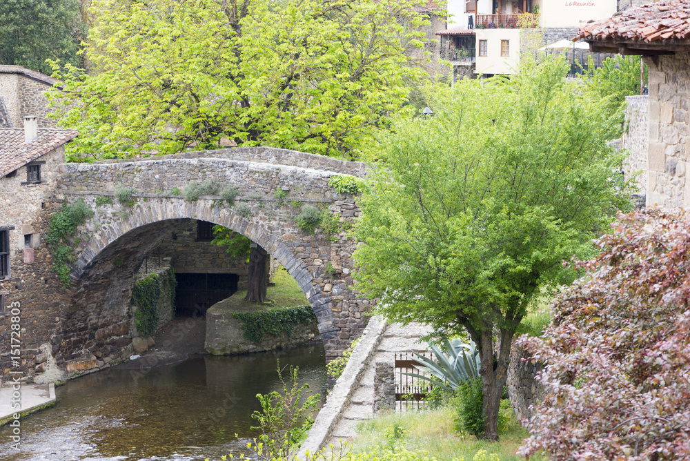 The village of potes in cantabria, spain The village of potes in cantabria, spain