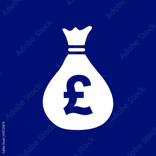 Pound GBP currency symbol. Flat design style. 