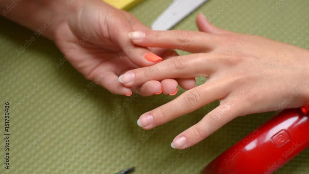 manicure applying foundation manicure applying foundation