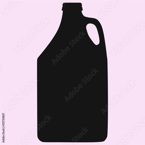 Motor oil gas can vector silhouette isolated