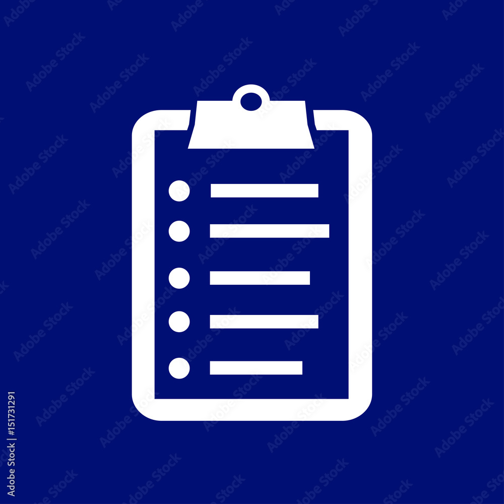 Check list vector icon. Shopping list token. Flat design style. Check list vector icon. Shopping list token. Flat design style.