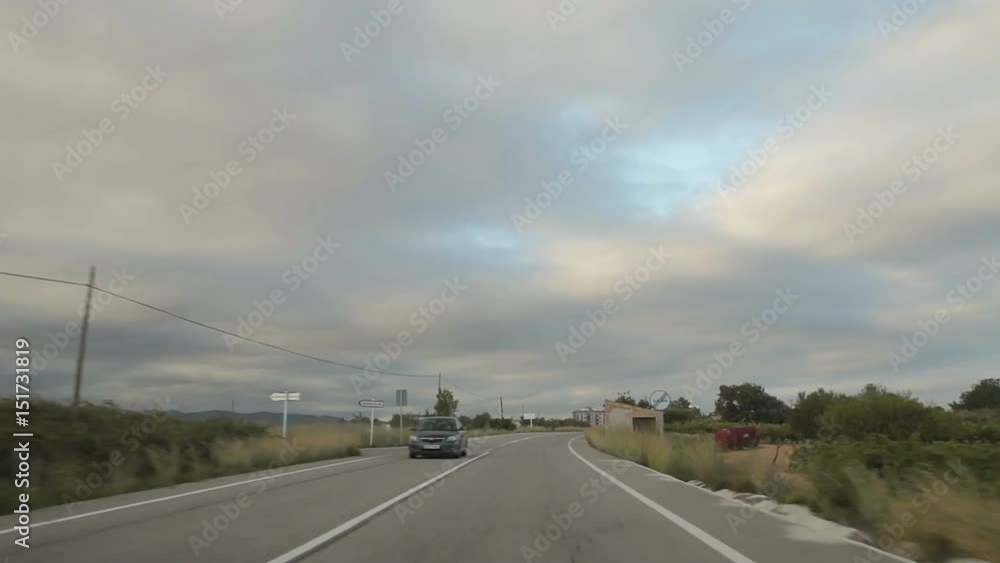 Drive by car to the beach. Accelerated video. Drive by car to the beach. Accelerated video.