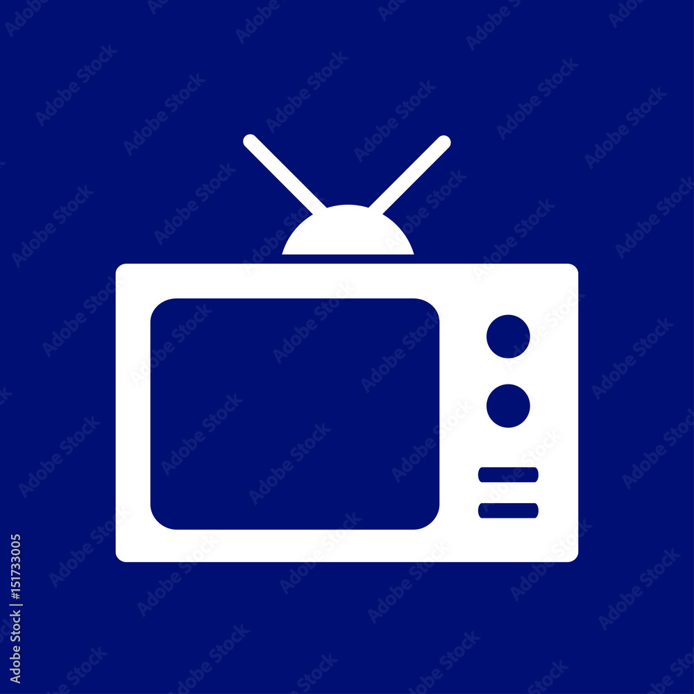 Tv icon. Flat design style. Icon of mass media. Tv icon. Flat design style. Icon of mass media.