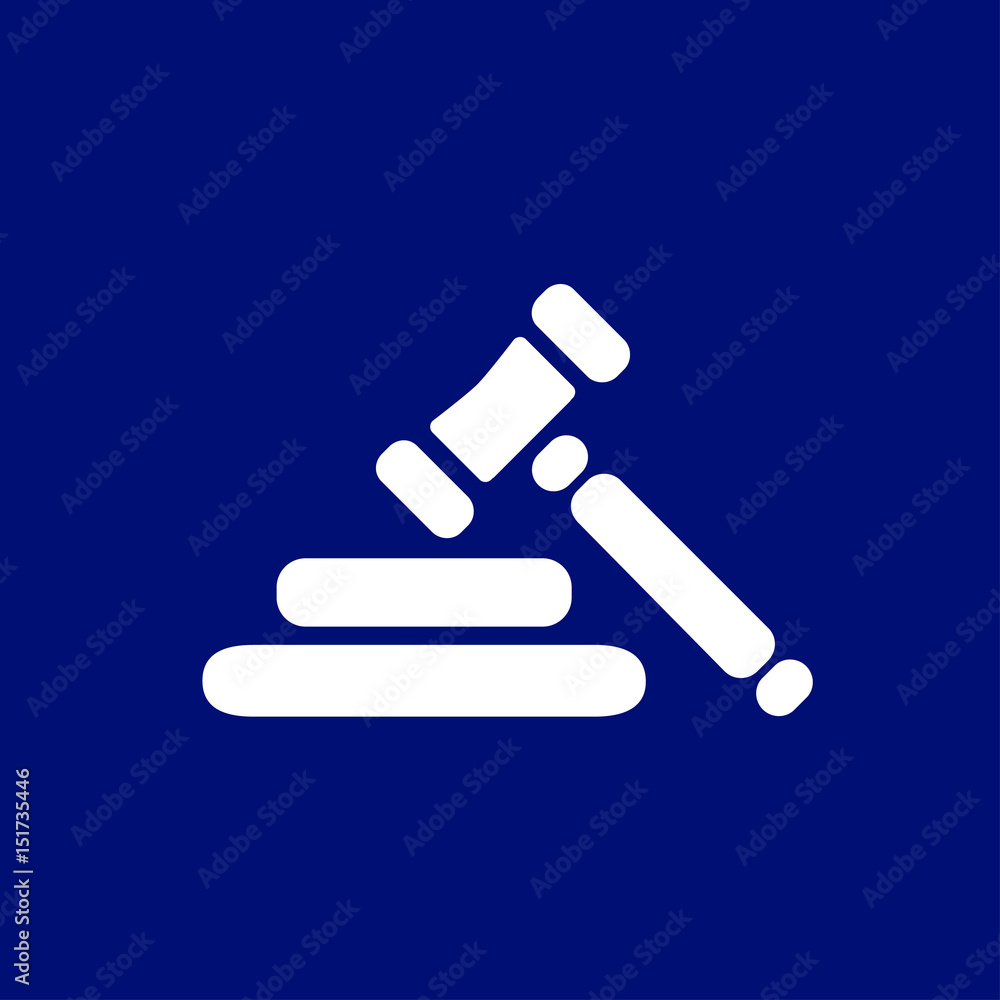 Auction hammer pictogram. Law judge gavel icon. Flat design style. Auction hammer pictogram. Law judge gavel icon. Flat design style.