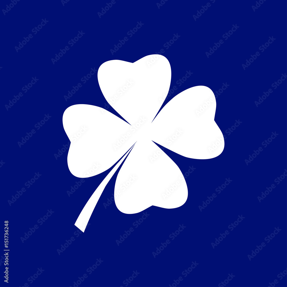 Leaf clover sign icon. Saint patrick symbol. Ecology concept. Flat design style. Leaf clover sign icon. Saint patrick symbol. Ecology concept. Flat design style.