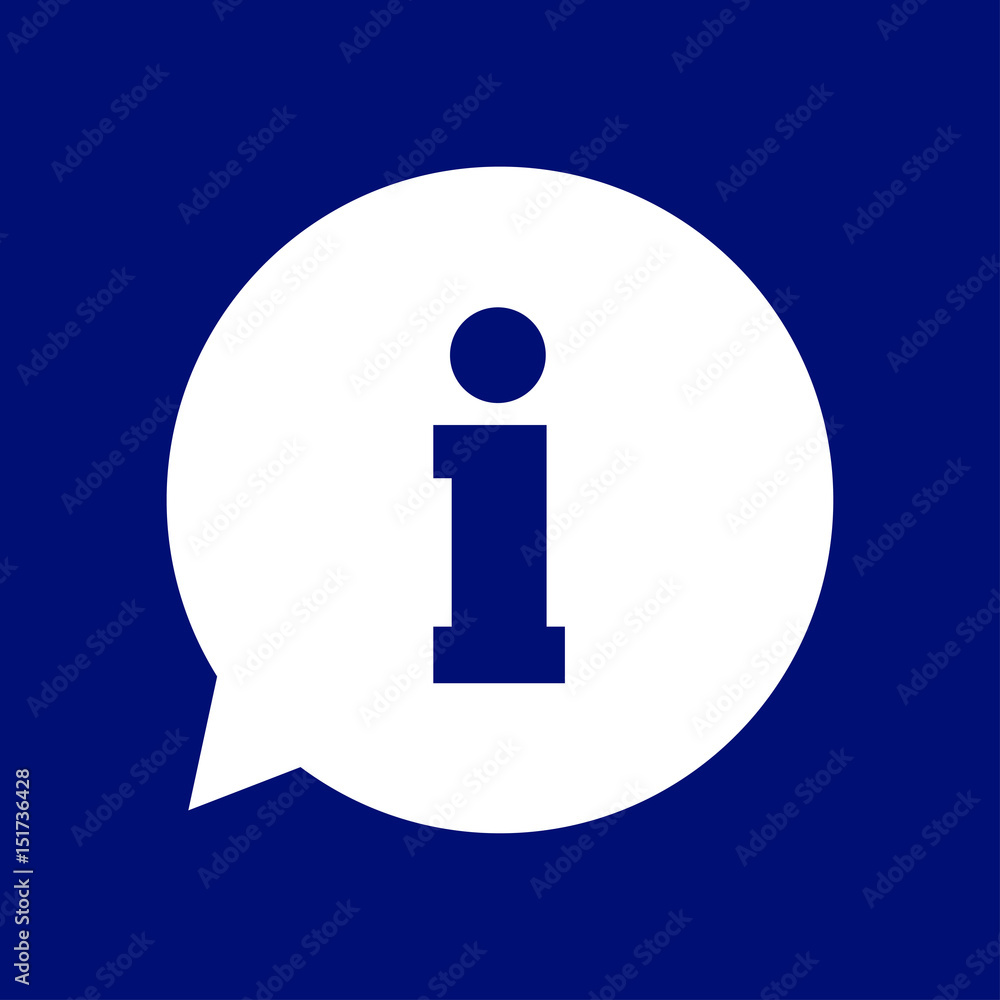 Info speech bubble symbol. Flat design style. Info speech bubble symbol. Flat design style.