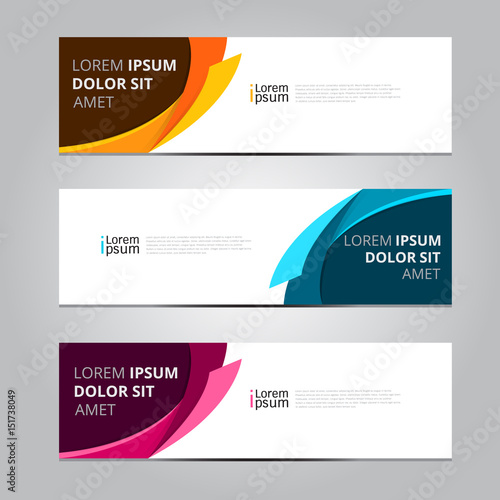 Vector abstract design banner web template.