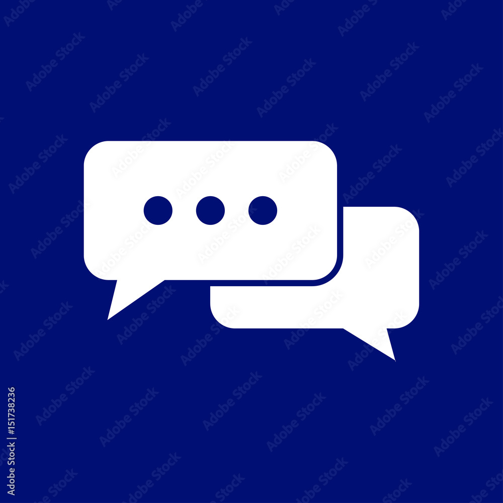 Icon of dialog vector illustration. Flat design style. Icon of dialog vector illustration. Flat design style.