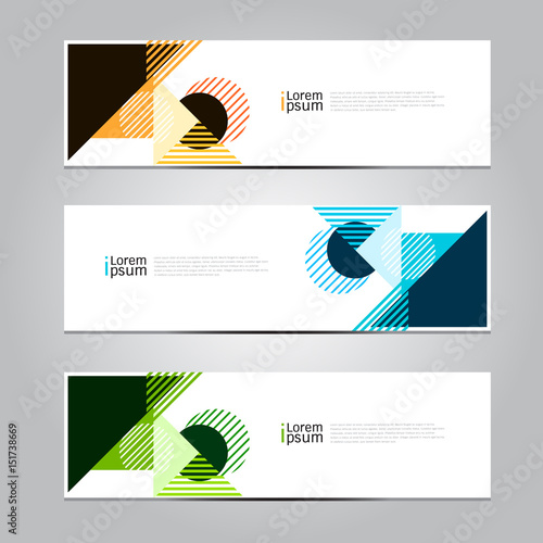 Vector abstract design banner web template.