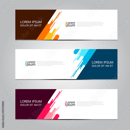 Vector abstract design banner web template.