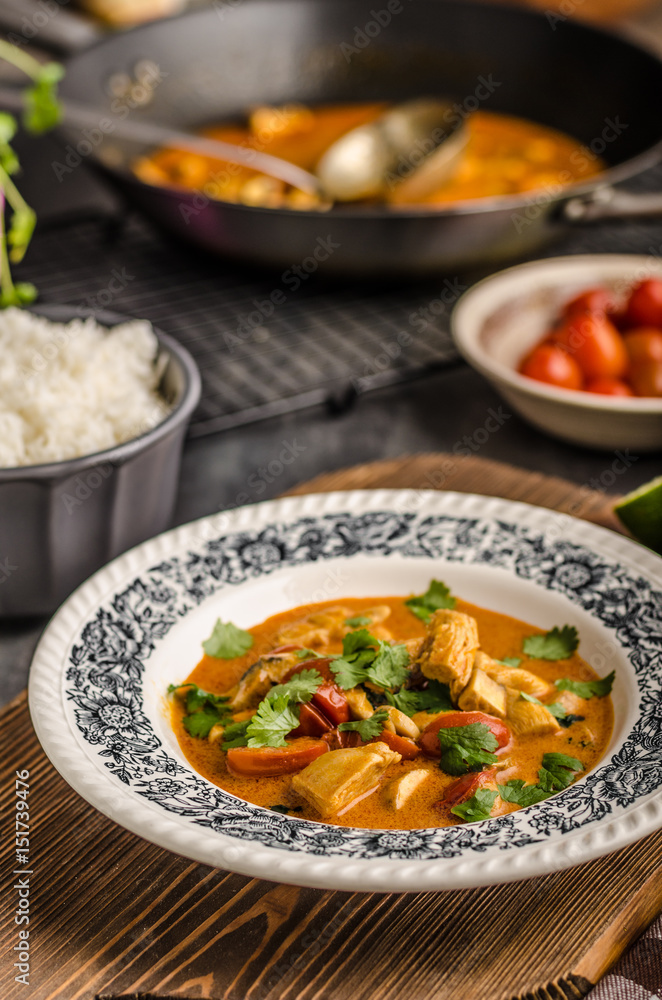 Delicious chicken curry with vegetable Delicious chicken curry with vegetable